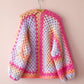 Peaches Cardi | Handmade crochet cardigan made of alpaca &amp; mohair